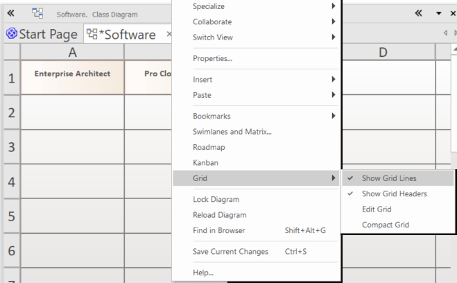 Grid style Contect menu in EA 16